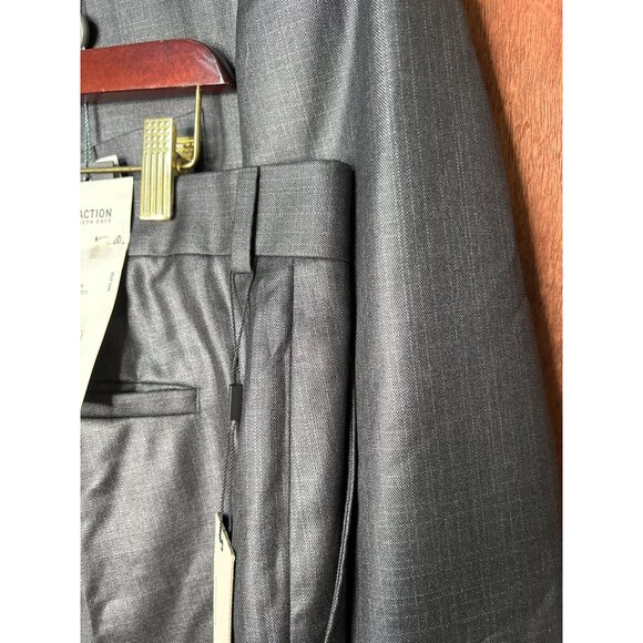 NWT Kenneth Cole Reaction Grey Slim Fit 2-Piece Suit 40R W34 L34 Mens Formal Wea - Picture 11 of 13